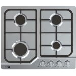 Plaque de cuisson gaz inox 4 foyers - fagor - gaz ville et bouteille - grilles en fonte