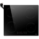 Plaque de cuisson induction encastrable - suteo - 4 feux - 3500w - 60 cm - commande tactile - verrouillage ...