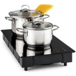 Plaque de cuisson  induction klarstein varicook domino - double foyer de 12  22cm - 3100w max