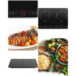 Plaque de cuisson � induction - livoo - 2 foyers - 3500 w (2000w + 1500w) - verre tremp� - panneau digital ...