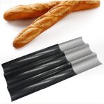 Plaque de cuisson perforée moule à 3 baguettes et biscuits anti - adhésif de cuisson pour biscuits et ... Plaque de cuisson perforée moule à 3 baguettes et biscuits anti - adhésif de cuisson pour biscuits et ...