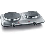 Plaque de cuisson posable severin - k1014 - 2 foyers en fonte - 2500w