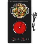 Plaque de cuisson vitroc�ramique 2 feux - jozsi - encastrable - commande tactile - 9 niveaux de chauffage ...
