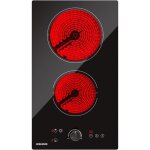 Plaque de cuisson vitroc�ramique - wehimo - 2 feux - 3400w - noir - s�curit� enfant