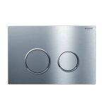 Plaque de dclenchement wc - geberit - sigma 20 - inox mat chrome - double mcanisme - a encastrer