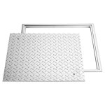 Plaque d�gout avec cadre - duoku - 50x50 cm - pour inspection de drainage - en acier au carbone - surface ...
