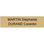 Plaque ou etiquette de boite aux lettres 2 lignes 100x25mm - or