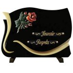 Plaque fun�raire arabesque or