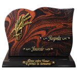 Plaque fun�raire paillet�e