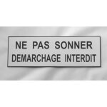 Plaque grave adhsive ne pas sonner demarchage interdit 29 x 100 mm