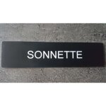 Plaque gravée sonnette avec adhésif étiquette 10 cm x 2. 5 cm x 16 mm Plaque gravée sonnette avec adhésif étiquette 10 cm x 2. 5 cm x 16 mm