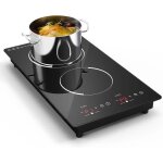 Plaque induction 2 feux - jozsi - 3000w - 51x288x8 cm - 9 niveaux de puissance - minuterie 1 - 120 min ...