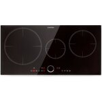 Plaque induction 3 feux encastrable - klarstein - delicatessa 80 - 7000 w - vitrocramique - noir