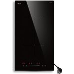 Plaque induction encastrable 2 feux - suteo - 52x29 cm - 3680w - slider touch - boost - minuterie 99 ...