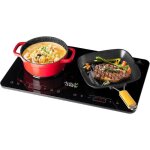 Plaque induction portable 3500wsurface verre cristal noir10 niveaux de puissance et temp�ratureminuterie ...