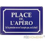 Plaque mtal dco vintage - panneau rue - place de lamp rsquo apero (20x30cm)objet de decoration murale ...