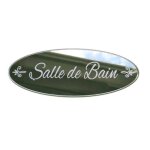 Plaque miroir adh�sive salle de bain - adzif. biz - style shabby - 16x6 cm - plexi