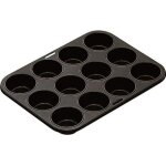 Plaque à muffins - ibili - 12 cavités - 35 x 27 x 3 cm - noir Plaque à muffins - ibili - 12 cavités - 35 x 27 x 3 cm - noir