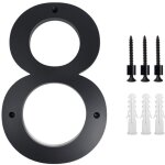 Plaque de num�ro de maison 10 pouces (8 noir) num�ros de porte modernes plaque de signalisation num�ros ...