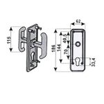 Plaque et poign�e pour porte basculante - prefer - pre0433. e700