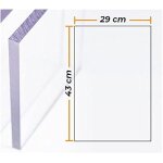 Plaque en polycarbonate - compossar - 29 x 43 cm - 4 mm - haute r�sistance - transparente