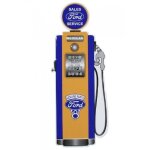 Plaque publicitaire - ford - pompe  essence - mtal - 76x28 cm - vintage