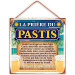 Plaque - la pri�re du pastis - en m�tal