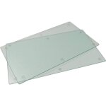 Plaque protection vitroc�ramique - suteo - 2 pi�ces - 52x30 cm - verre tremp� - r�sistant � la chaleur ...