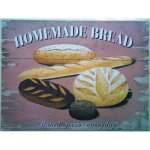 Plaque publicitaire - dcoration cuisine - homemade bread - mtal - rectangulaire - vintage