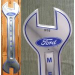 Plaque publicitaire - ford - cl� d�coup�e - m�tal - vintage - 70x22 cm