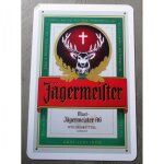 Plaque publicitaire - jagermeister - mod�le relief - m�tal - 30x20 cm - vintage