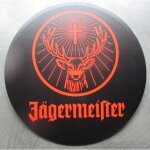 Plaque publicitaire - jagermeister - ronde 30cm - m�tal - d�coration murale - vintage