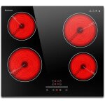 Plaque vitroceramique 4 feux encastrable plaque �lectrique int�gr�e 60 cm avec commande coulissante table ...