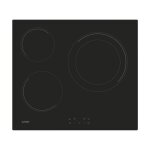 Plaque vitroc�ramique - candy - 60 cm - 3 zones de cuisson - double zone 30 cm - contr�le tactile