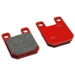 Plaquette de frein racing rouge pour derbi 50 senda av - rieju 50 rs1 av - peugeot 50 speedfight av - ...