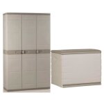 Plastiken coffre en rsine 260l vide et armoire de rangement rsine xxl