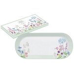 Plat a cake en porcelaine 335 x 15 cm decor floraison - easylife