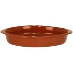 Plat de cuisine - azofra - ovale 44 x 26 x 7 cm - terre cuite - multicolore - 4 units