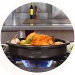 Plat de cuisson professional en p�te � feu - d 32 cm