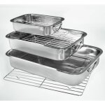 Plat  four multifonctionnel - westfalia - petit - 25 x 175 cm - inox - grille