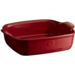 Plat  gratin - emile henry - grand cru - cramique haute rsistance - rouge - 28 x 23 x 7. 5 cm