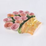Plat � oeuf forme bouquet de fleurs - multicolore - x x - astuceo