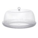 Plat de prsentation & cloche gteaux 33cm transparent