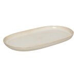 Plat de prsentation - secret de gourmet - terre inconnue - 37cm - grs - ovale