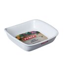 Plat - pyrex - plat four carr� - c�ramique - blanc - compatible lave - vaisselle