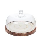 Plat rond avec cloche romy 30 cm - amadeus