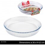 Plat à tarte verre borcam dia. 26 cm - moule à tarte verre borosilicaté - 26 x 2 26 x 26 x 45 cm Plat à tarte verre borcam dia. 26 cm - moule à tarte verre borosilicaté - 26 x 2 26 x 26 x 45 cm