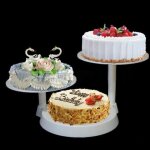 Plate - forme plateau tournant support gteau blanc