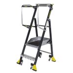 Plate - forme de rayonnage 2 marches - centaure - stepper - prvention tms - aluminium laqu