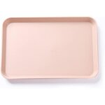 Plateau antid�rapant - non sp�cifi� - grand - plastique - rose - rectangulaire